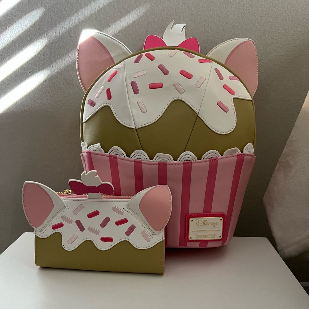 NWT Marie Cupcake Loungefly Backpack with Wallet